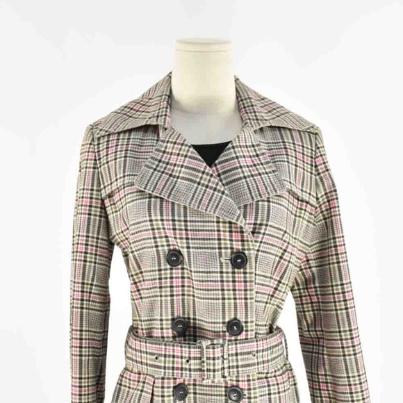 Plaid ESPRIT trench. Size M - Picture 3 of 16